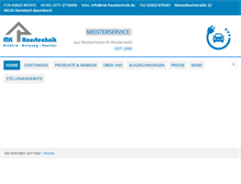 Tablet Screenshot of mk-haustechnik.de